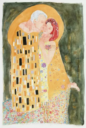 Bodas-de-ouro-–-d´apres-Klimt-–-38x28cm
